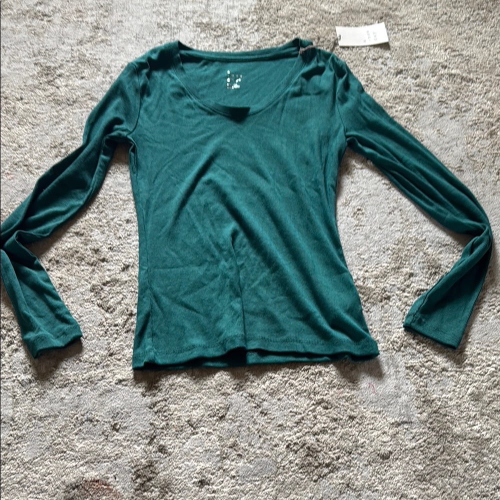 A New Day Green Fitted Blouse